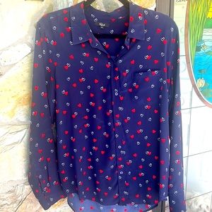 Rails Silk Blouse Medium ❤️